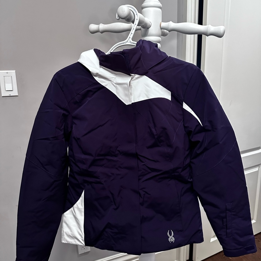 Spyder Women's Dark Purple and White Ski Jacket